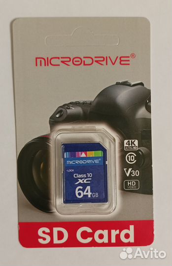 Карта памяти SD card MicroDrive 64 гб, U3 A1