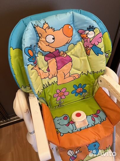 Chicco Polly 2в1 стульчик для кормлен Wood friends