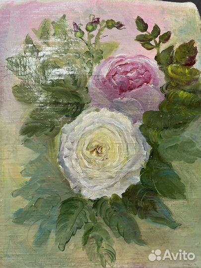 Картина маслом на холсте цветы