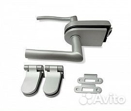 Стеклянная дверь mg-1 бронза 203 х 63 с фурнитурой