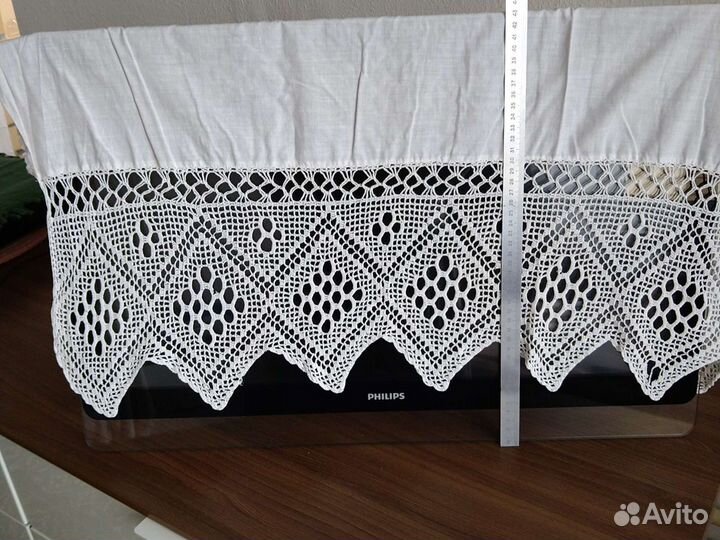 Кружевной подзор ручная работа