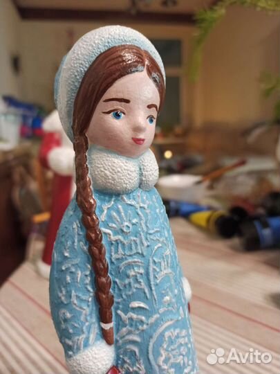 Снегурочка и Дед Мороз СССР пластик