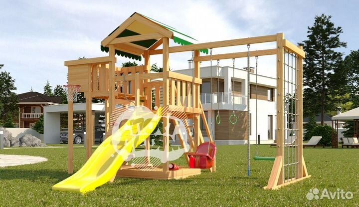 Детский спортивный комплекс деревянный