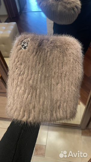 Шапка вязанная норка