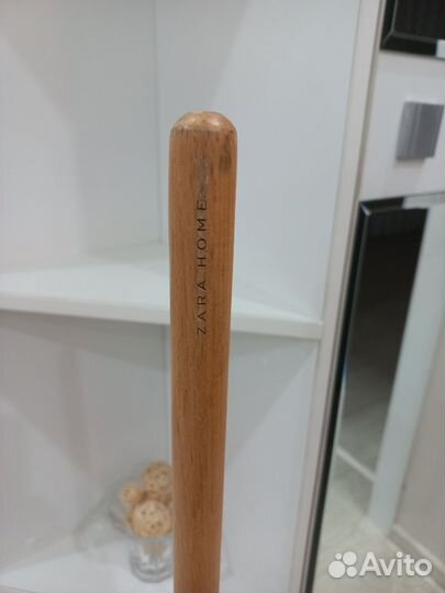 Zara home деревянный комплект из совка и щетки
