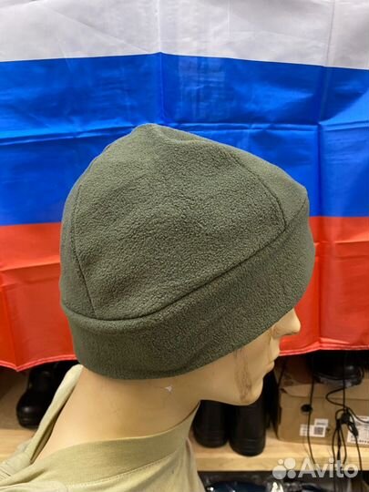 Шапки Флис Цвета олива и мох