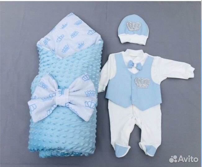 Комплект на выписку для мальчика летний