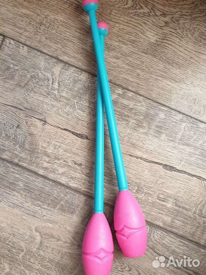 Булавы indigo + лента для художественной гимнастик