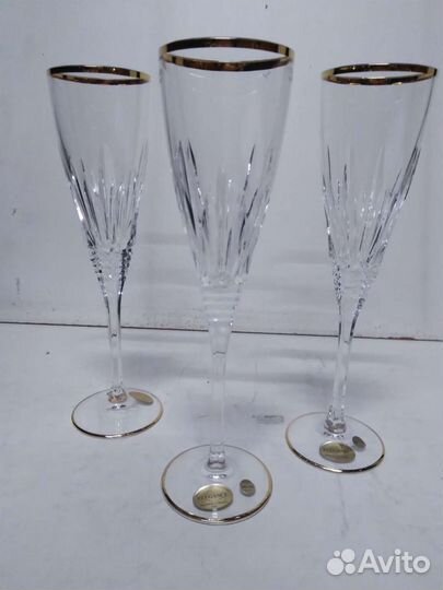 Хрустальные бокалы,набор по 6шт
