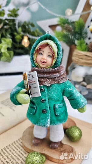 Ватная игрушка на ёлочку