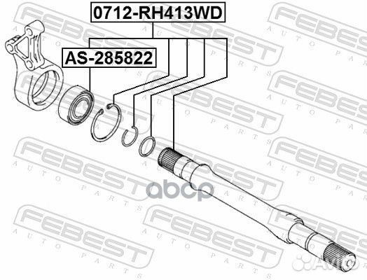 Подшипник приводного вала 28x58x22 suzuki swift