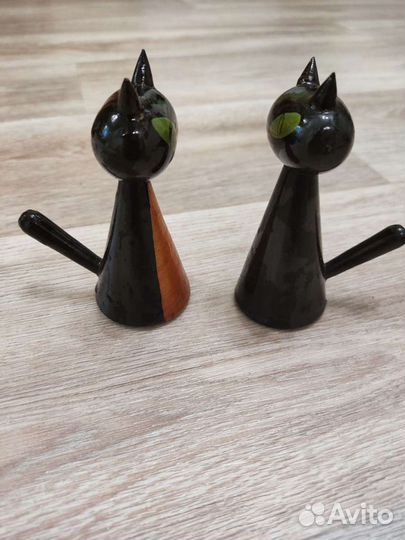 Деревянный кот 2 шт