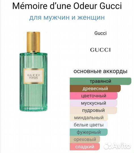 Memoire D'une Odeur Gucci 100 мл