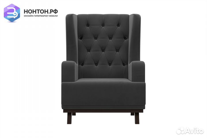 Кресло Джон Люкс велюр серый