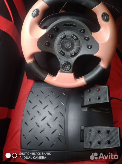 Игровой руль с педалями Dialog GW-10VR