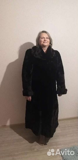 Шуба мутоновая женская размер 50 52