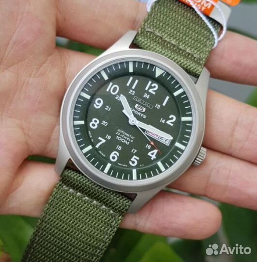 Часы Seiko 5 snzg09J1 Military Automatic Green