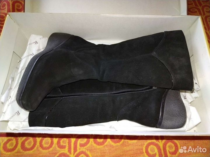 Сапоги зимние женские замшевые