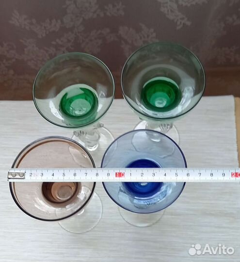 Подсвечники цветной хрусталь СССР