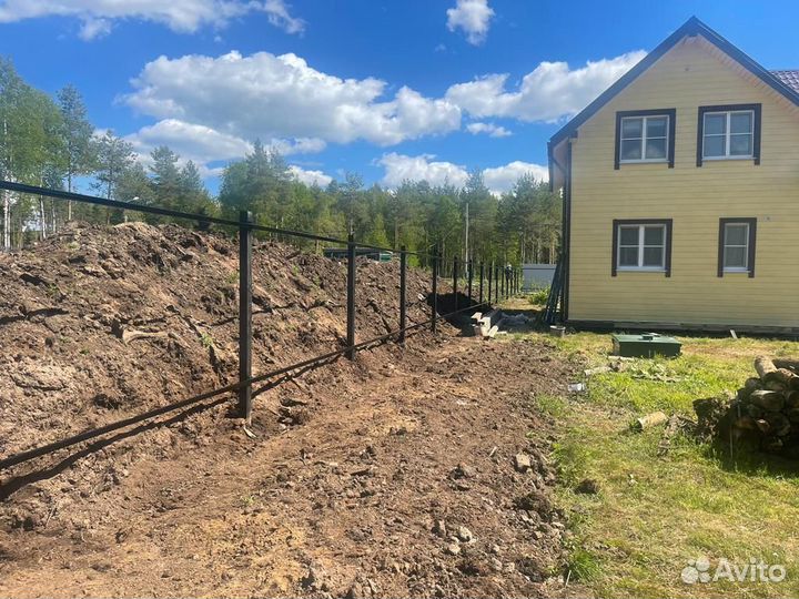 Столб 60х60 винтовой d57 для забора 1,5х2 м