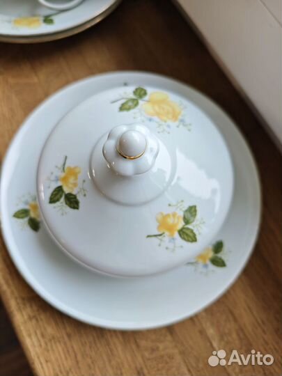 Польский сервиз желтая роза
