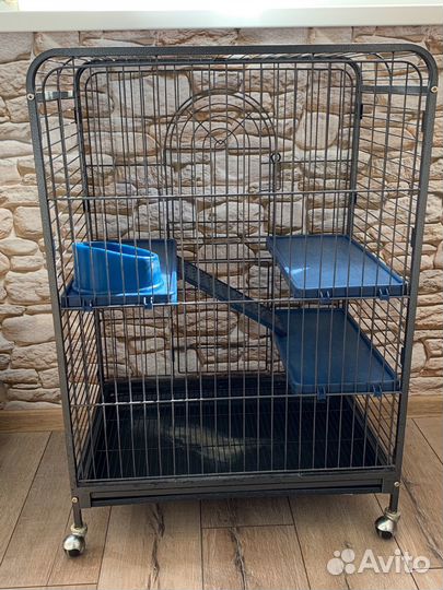 Клетка для хорька большая на колесиках с поддоном
