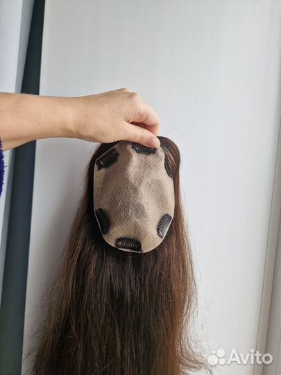 Накладка из натуральных волос на заколках