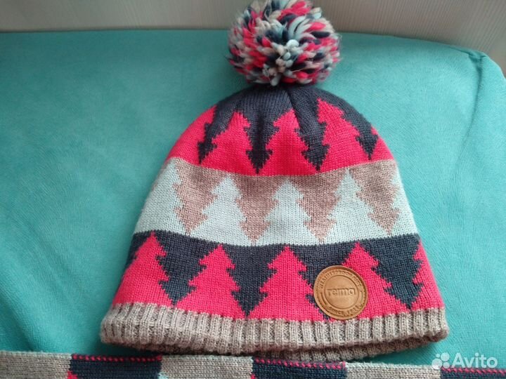 Шапка и шарф reima 52 54 на девочку зима