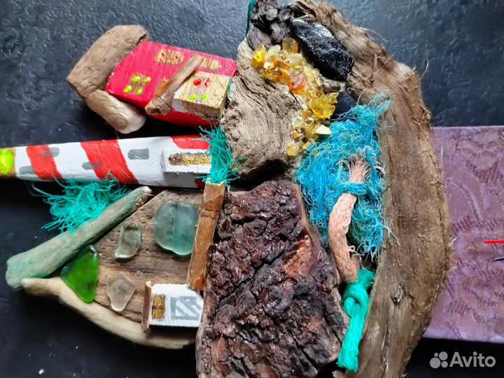 Сувенирные часы с дрифтвудом