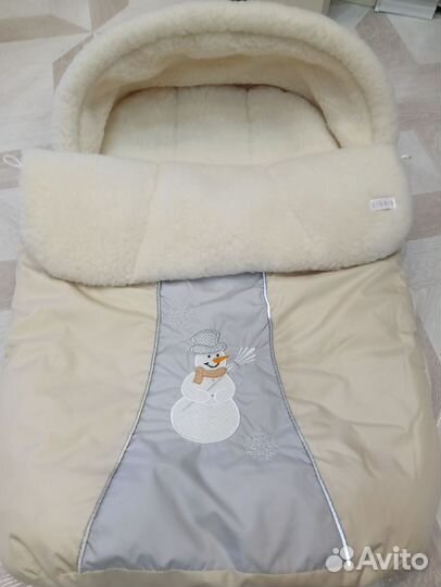 Конверт зимний, матрасик, для люльки, санок
