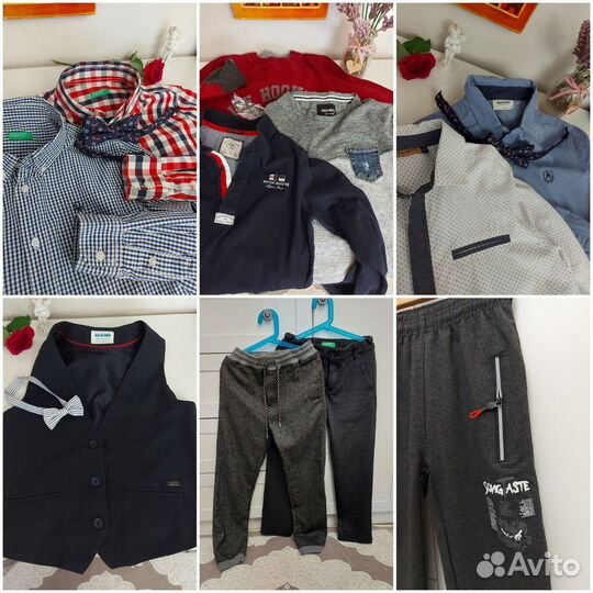 Пакетом Benetton Acoola р140 брюки рубашки long