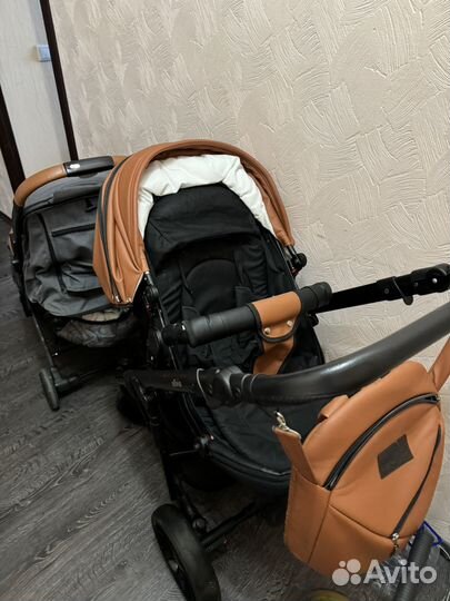 Коляска 2 в 1 эко кожа