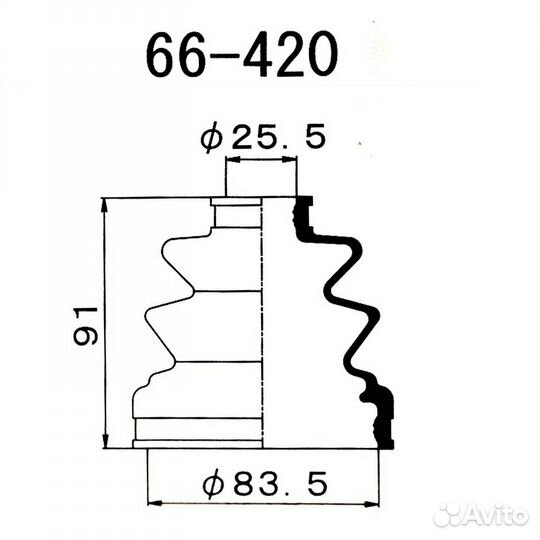 Пыльник ШРУСа внутренний mitsubishi pajero sport K