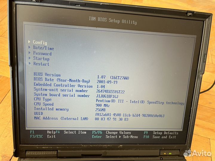 Ноут ретро Pentium 3 Win XP IBM Thinkpad t22