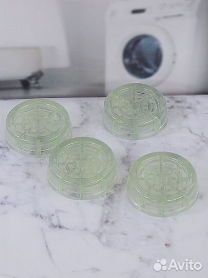 Антивибрационные подставки 4шт, круглые прозрачные