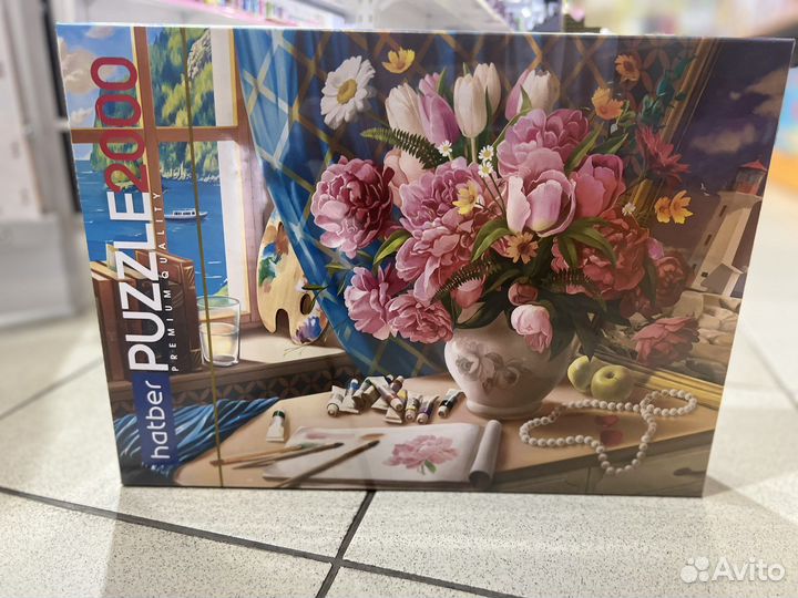 Пазл акварельный букет 2000 деталей