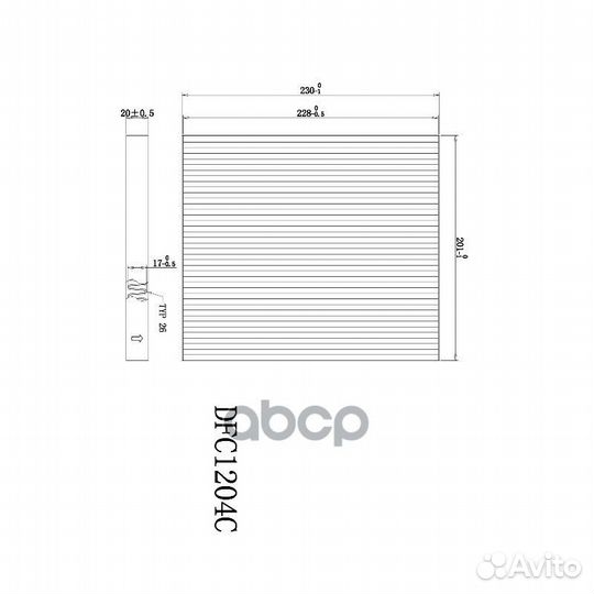 Фильтр салонный double force (угольный) DFC1204
