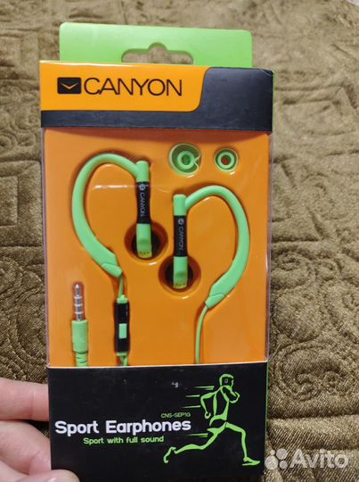 Спортивные наушники с микрофоном Canyon