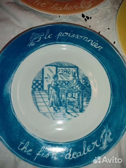 Фарфоровые тарелки набор.6шт Limoges. (Лимож)