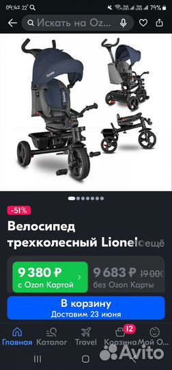 Трехколесный велосипед Lionelo