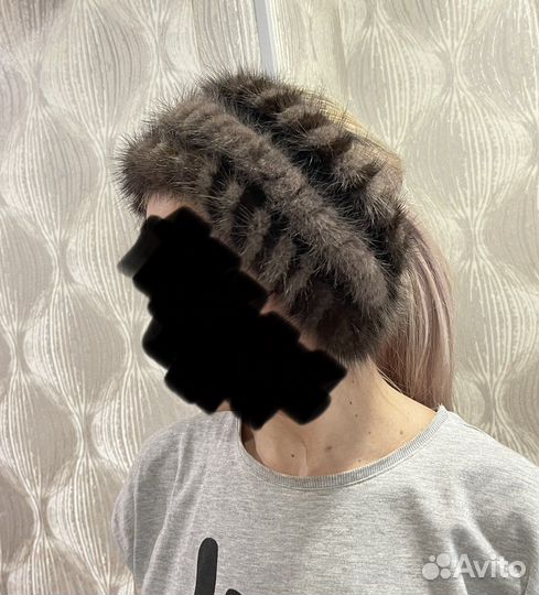 Норковая повязка женская