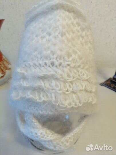 Шапочка для девочки из козьего пуха