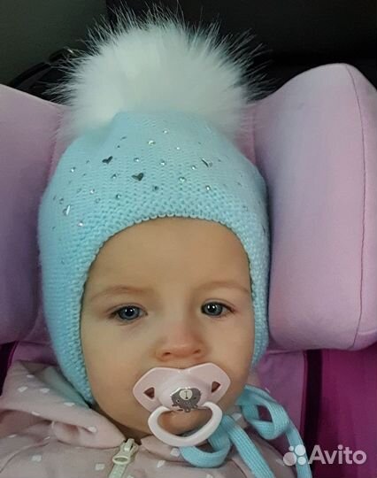 Шапка зимняя для девочки 42 44 crockid