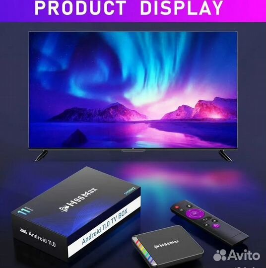 Тв-приставка H96max 4/64GB аэромышь голосовая