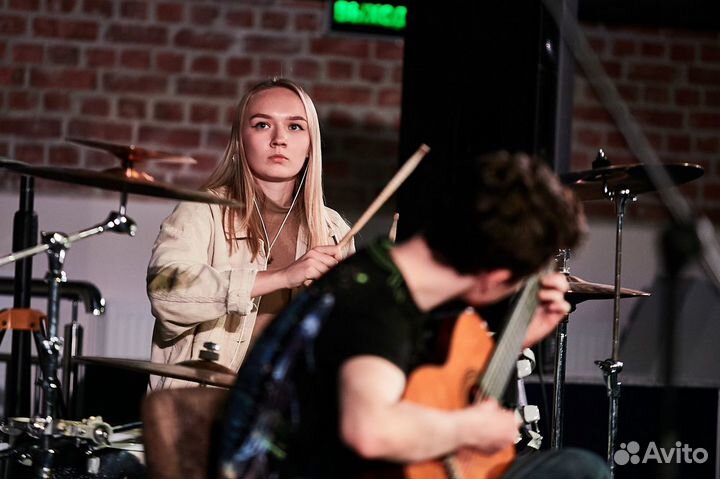 Обучение музыке. Барабаны, гитара, клавишные