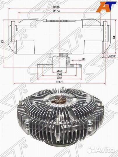 Вискомуфта toyota land cruiser /tundra09- /sequo