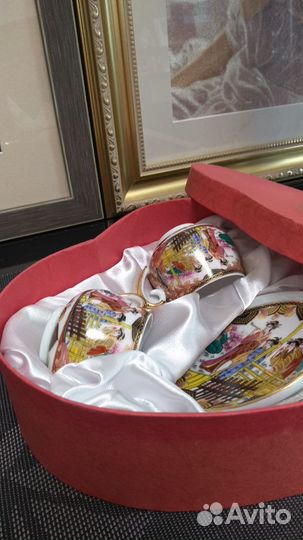 Чашки кофейная пара фарфор