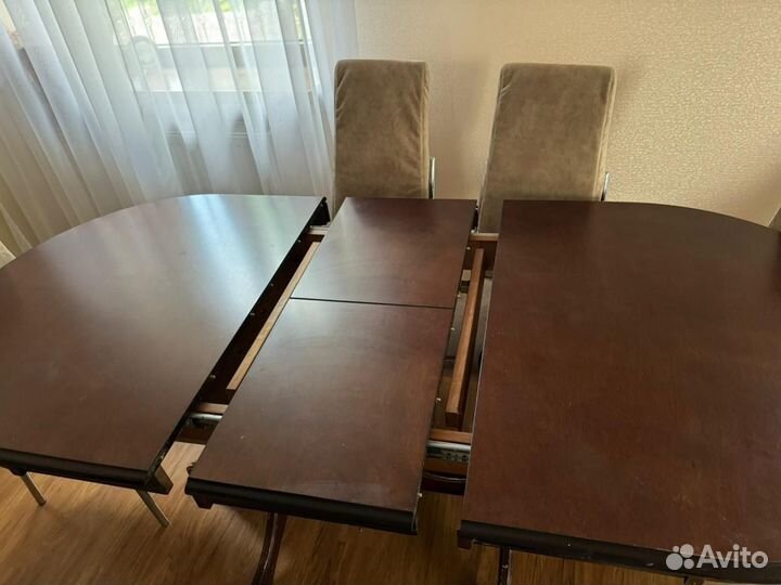 Стол обеденный овальный раздвижной