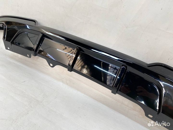 BMW F10 диффузор М пакет под сток черный глянец