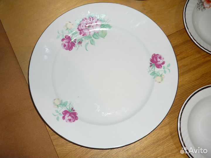 Блюдо тарелки фарфор Дулёво СССР